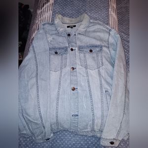 Mens Jackson Brand Distressed Denim Jacket